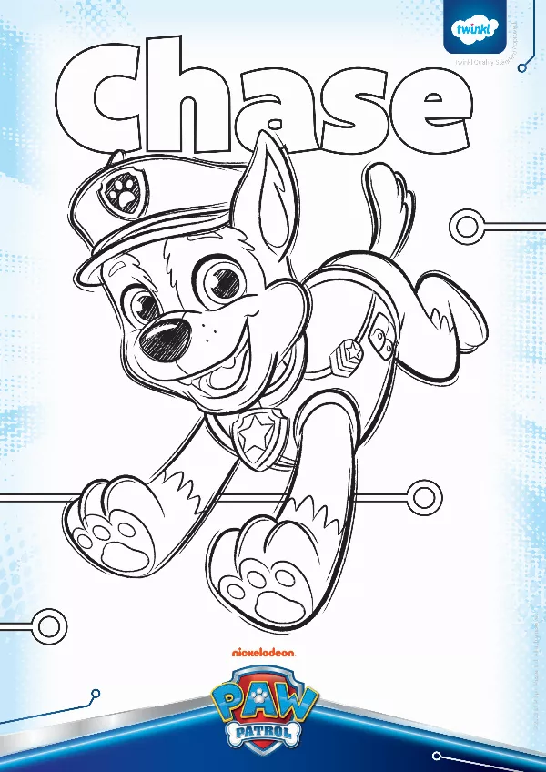 Chase Colouring Sheet